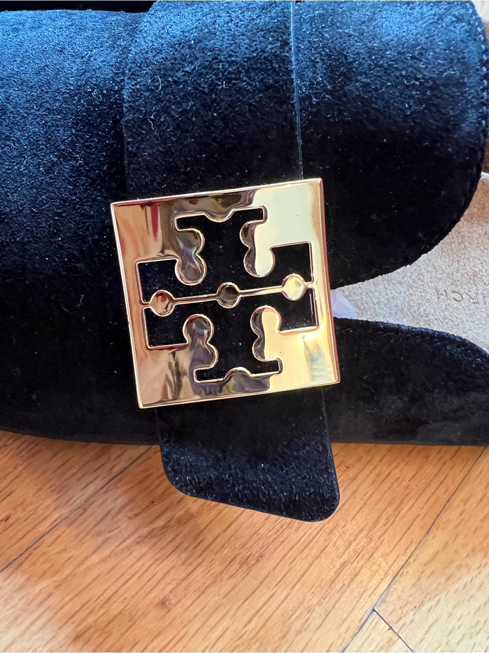 Tory Burch Perfect Black Suede Mellow Mules Clogs - Picture 5 of 14